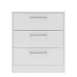 Walmart Polifurniture Juliette 3 Drawer Modern Dresser, White offer