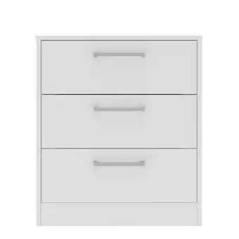 Walmart Polifurniture Juliette 3 Drawer Modern Dresser, White offer