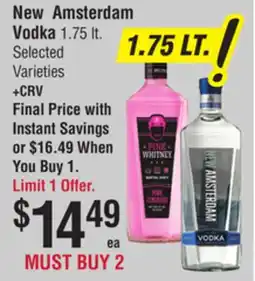 Smart & Final New Amsterdam Vodka offer