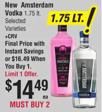 Smart & Final New Amsterdam Vodka offer