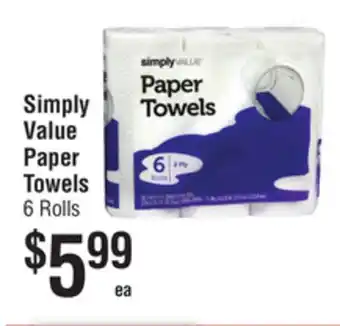 Smart & Final Simply Value Paper Towels offer