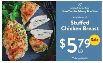 Fresh Thyme Stuffed Chicken Breast offer