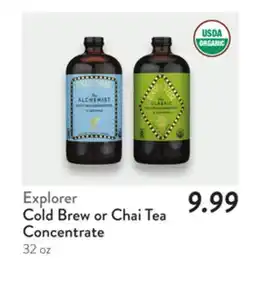 Fresh Thyme Cold Brew or Chai Tea Concentrate offer