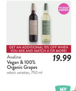 Fresh Thyme Vegan & 100% Organic Grapes offer