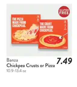 Fresh Thyme Chickpea Crusts or Pizza Banza offer