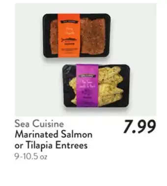 Fresh Thyme Marinated Salmon or Tilapia Entrees offer