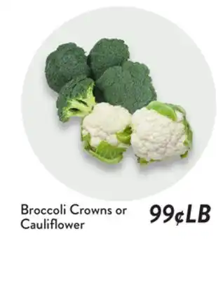 Fresh Thyme Broccoli Crowns or Cauliflower offer