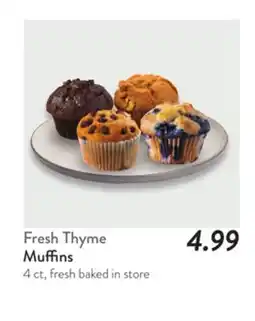 Fresh Thyme Muffins offer