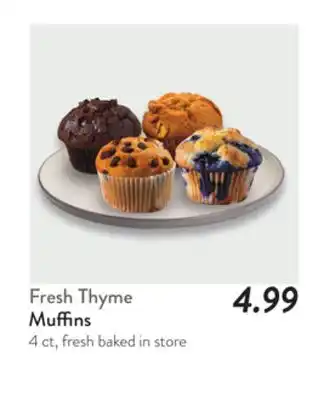 Fresh Thyme Muffins offer