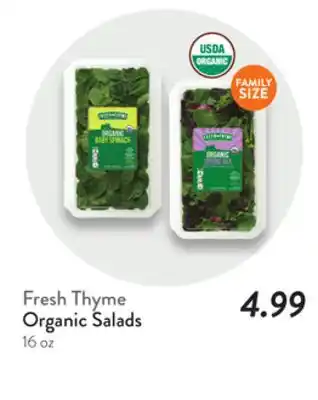 Fresh Thyme Fresh Thyme Organic Salads offer