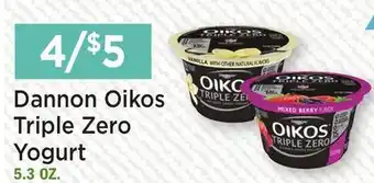 Heinen's Dannon Oikos Triple Zero Yogurt offer