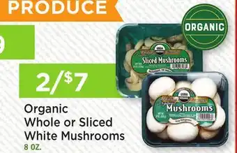 Heinen's Organic Whole or Sliced White Mushrooms offer