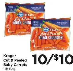 Food 4 Less Kroger Cut & Peeled Baby Carrots offer