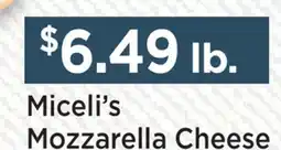 Heinen's Miceli's Mozzarella Cheese offer