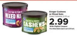 Food 4 Less Kroger Cashews or Mixed Nuts offer