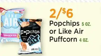 Heinen's Popchips 5 OZ. or Like Air Puffcorn 4 OZ offer