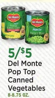 Heinen's Del Monte Pop Top Canned Vegetables offer