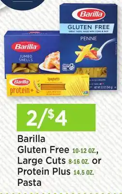 Heinen's Barilla Gluten Free 10-12 OZ., Large Cuts 8-16 OZ. or Protein Plus 14.5 OZ offer