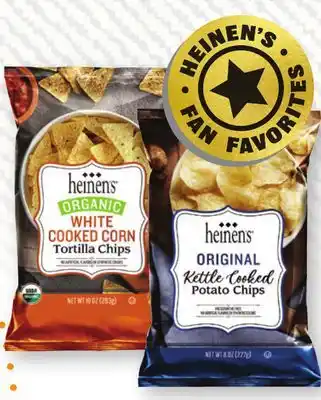 Heinen's Heinen's Kettle 8 OZ. or Organic Tortilla 10 OZ. Chips offer