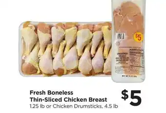 Food 4 Less Fresh Boneless Thin-Sliced Chicken Breast offer