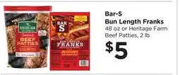 Food 4 Less Bar-S Bun Length Franks offer