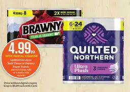 Mariano's Quilted Northern Bath Tissue or Brawny Paper Towels offer