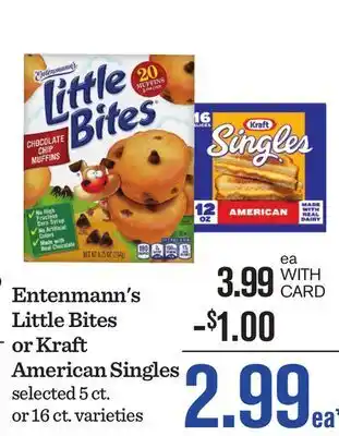 Mariano's Entenmann's Little Bites or Kraft American Singles offer