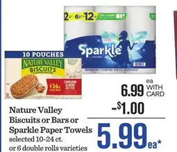 Mariano's Nature Valley Biscuits or Bars or Sparkle Paper Towels offer