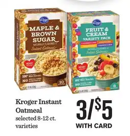 Mariano's Kroger Instant Oatmeal offer