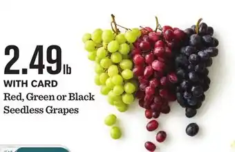 Mariano's Red, Green or Black Seedless Grapes offer