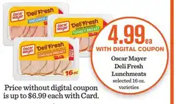 Mariano's Oscar Mayer Deli Fresh Lunchmeats offer