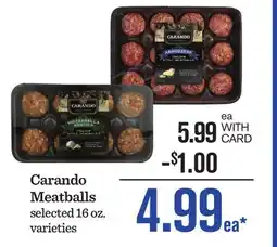 Mariano's Carando Meatballs offer