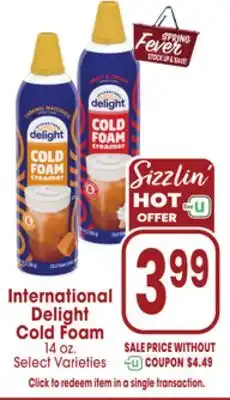 Jewel-Osco International Delight Cold Foam offer