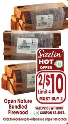 Jewel-Osco Open Nature Bundled Firewood offer