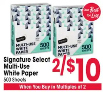 Jewel-Osco Signature Select Multi-Use White Paper offer