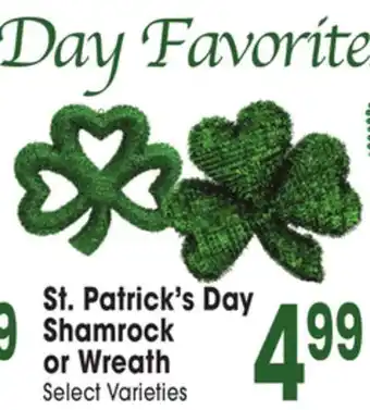 Jewel-Osco St. Patrick's Day Shamrock or Wreath offer