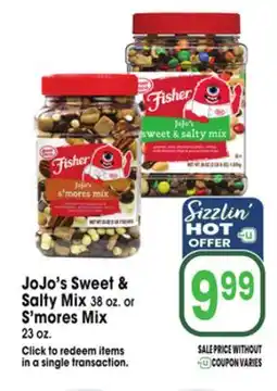 Jewel-Osco JoJo's Sweet & Salty Mix 38 oz. or S'mores Mix 23 oz offer