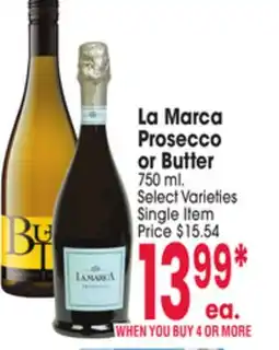 Jewel-Osco La Marca Prosecco or Butter offer