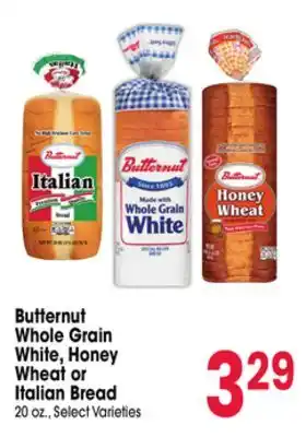 Jewel-Osco Butternut Whole Grain White, Honey Wheat or Italian Bread offer