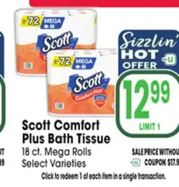 Jewel-Osco Scott Comfort Plus Bath Tissue offer