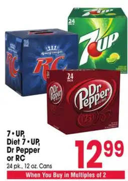 Jewel-Osco 7•UP, Diet 7•UP, Dr Pepper or RC offer