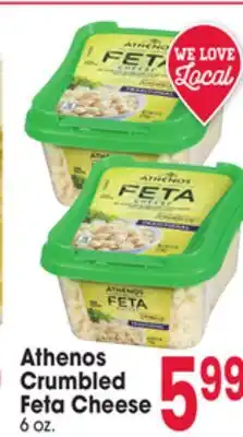 Jewel-Osco Athenos Crumbled Feta Cheese offer