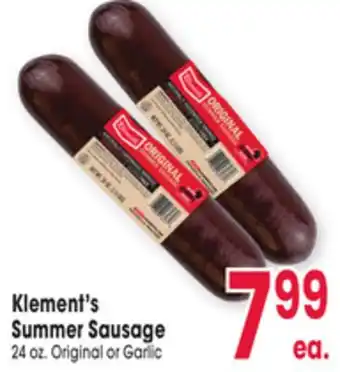 Jewel-Osco Klement's Summer Sausage offer