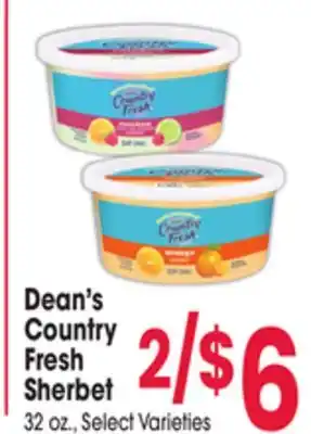 Jewel-Osco Dean's Country Fresh Sherbet offer