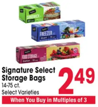 Jewel-Osco Signature Select Storage Bags offer