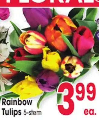 Jewel-Osco Rainbow Tulips offer