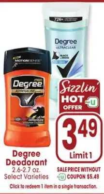 Jewel-Osco Degree Deodorant offer