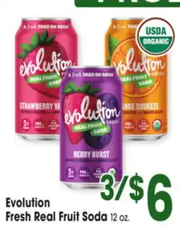 Jewel-Osco Evolution Fresh Real Fruit Soda offer