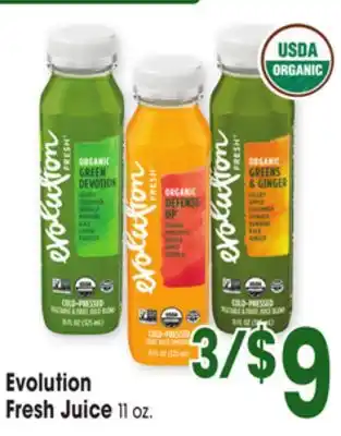 Jewel-Osco Evolution Fresh Juice offer