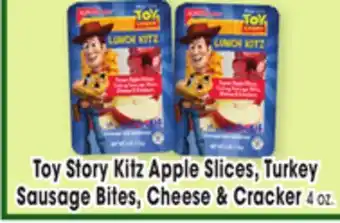 Jewel-Osco Toy Story Kitz Apple Slices, Turkey Sausage Bites, Cheese & Cracker offer